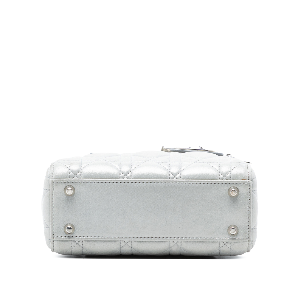 Pre-Loved Dior Mini Iridescent Lambskin Cannage Lady Dior - Picture 3 of 7